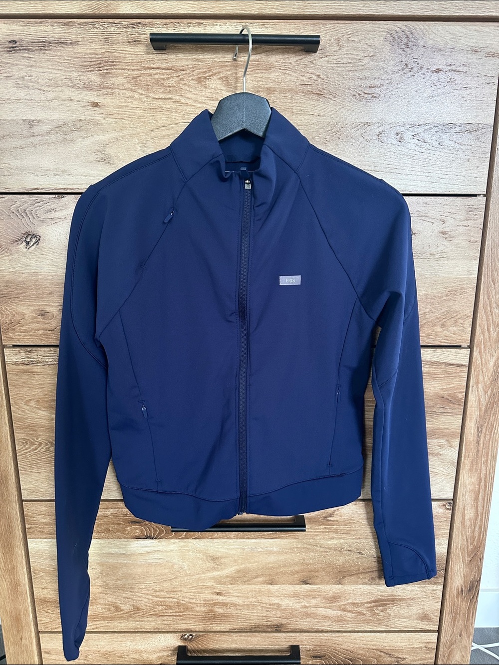 Figs Navy Full-Zip Bomber Jacket. Very good condition. No stains and no tears.